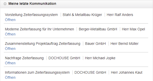 Meine letzte Kommunikation